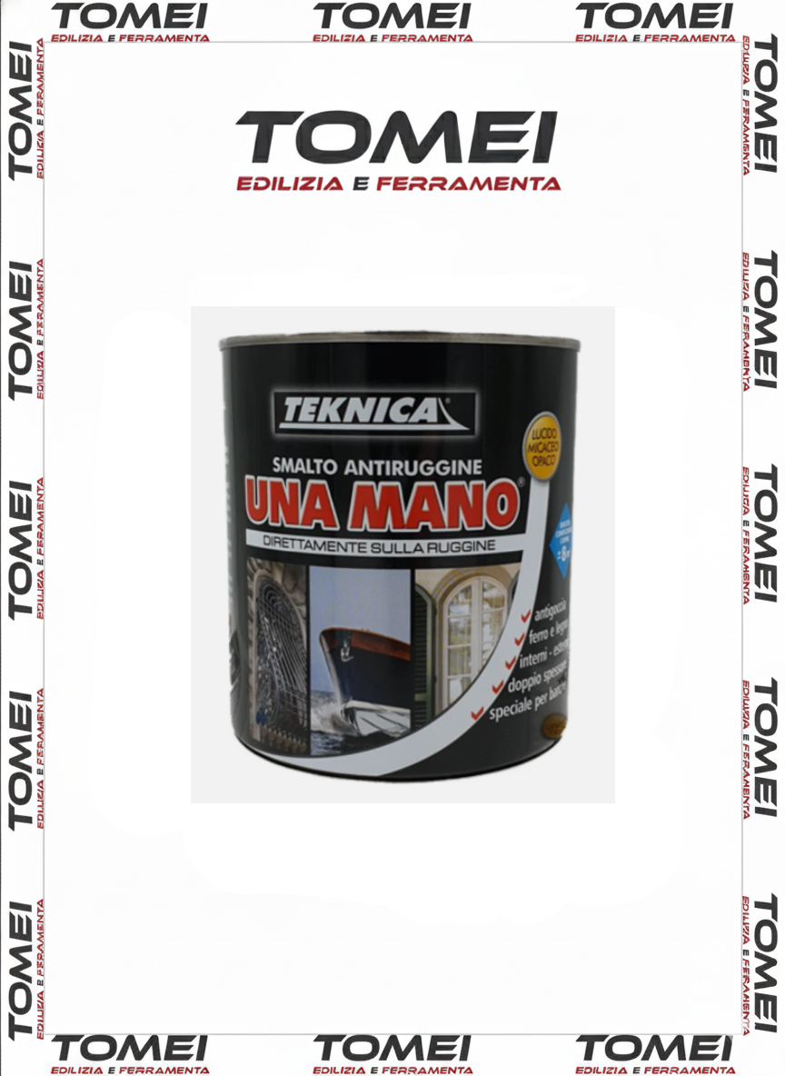 Smalto Ferromicaceo Grigio Scuro 1MANO 750 ml TEKNICA Direttamente sulla ruggine