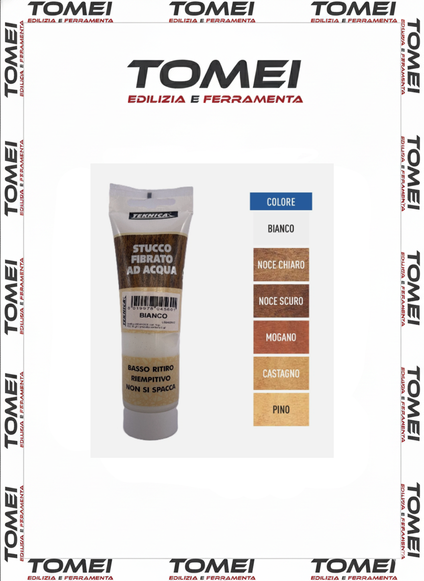 STUCCO FIBRATO ad acqua per interni ed esterni pasta muro legno 200 GR TEKNICA