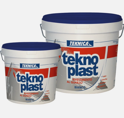 Teknica TEKNOPLAST QUARZO fino pittura esterno idrorepellente bianca 4 / 14 lt