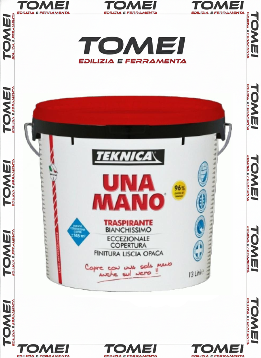 IDROPITTURA LAVABILE UNA MANO TRASPIRANTE TEKNICA 4-13 LT SUPER COPRENTE 1 MANO