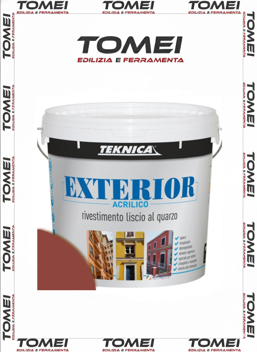 Pittura al Quarzo Teknica EXTERIOR - Rivestimento Protettivo 14LT colorato
