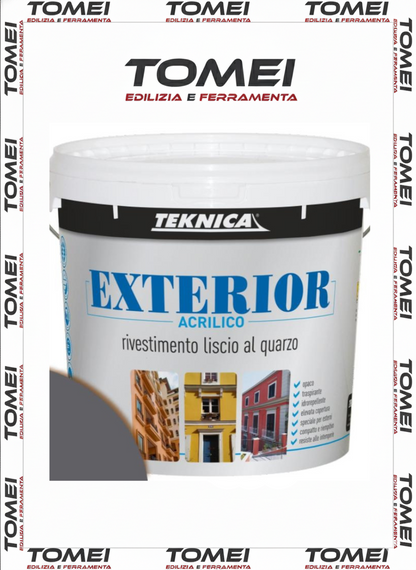 Pittura al Quarzo Teknica EXTERIOR - Rivestimento Protettivo 14LT colorato