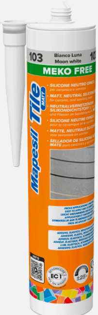 Sigillante Siliconico Opaco Per Ceramica Resistente a Muffa Mapesil Tile Matt