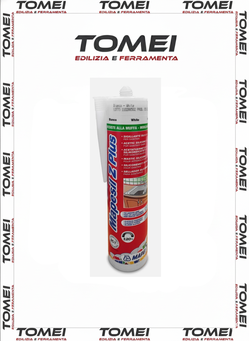 Mapei MAPESIL Z PLUS sigillante acetico resistente alla muffa 280 ML bianco