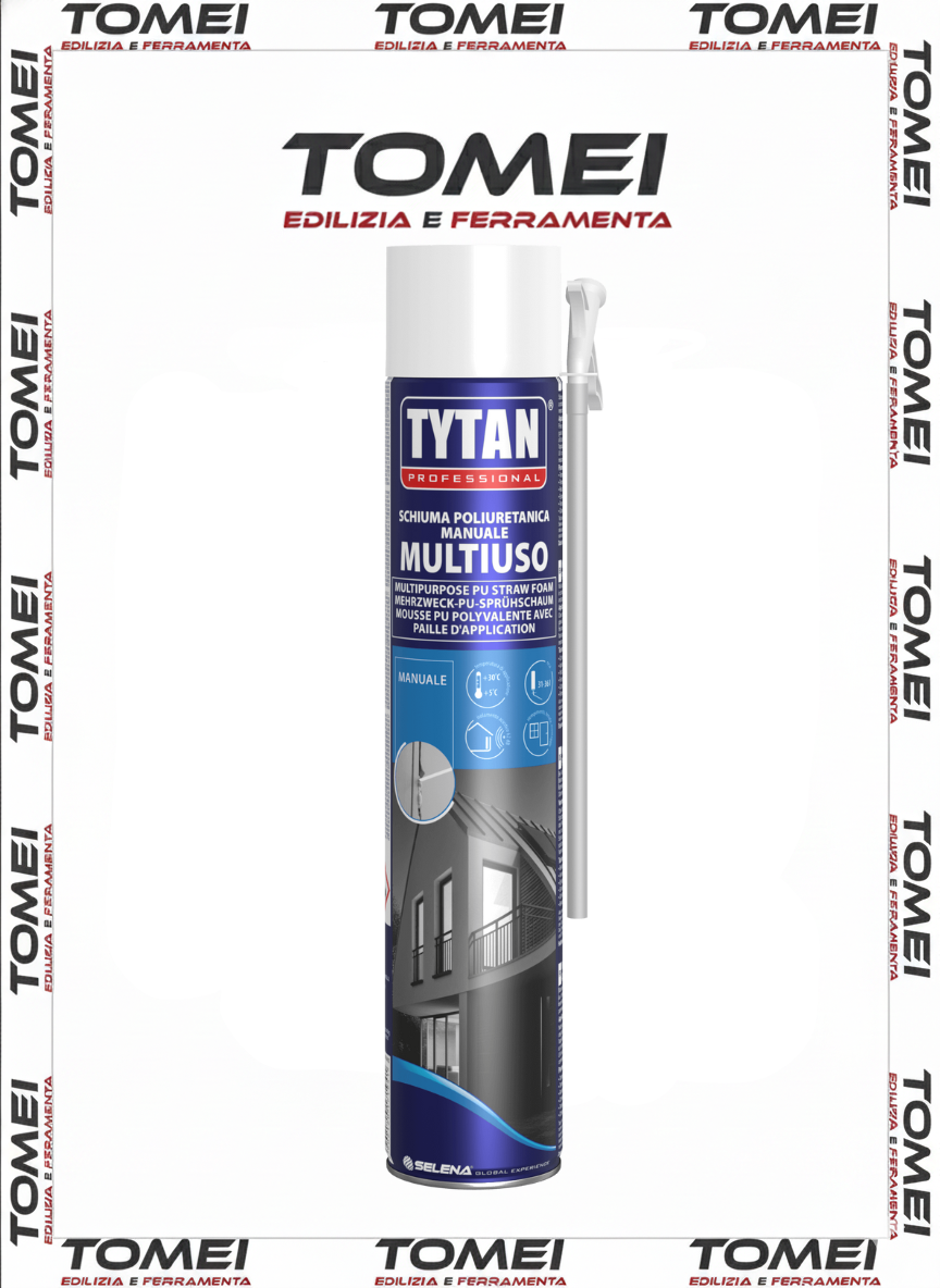 Schiuma poliuretanica manuale c/cannuccia 1.0 Tytan Selena ml750 Alta espansione