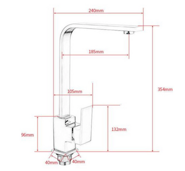 Rubinetto MISCELATORE Singapore per lavello/lavabo cucina, alto Cilvani GIREVOLE