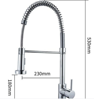 Rubinetto Lavello Doccetta Estraibile a Molla Londra Cilavani Collo Girevole 360