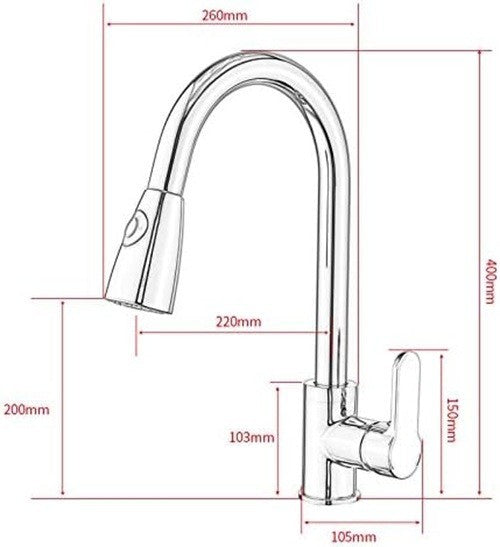Rubinetto Cilvani Montecarlo con Doccetta estraibile per lavello lavabo cucina