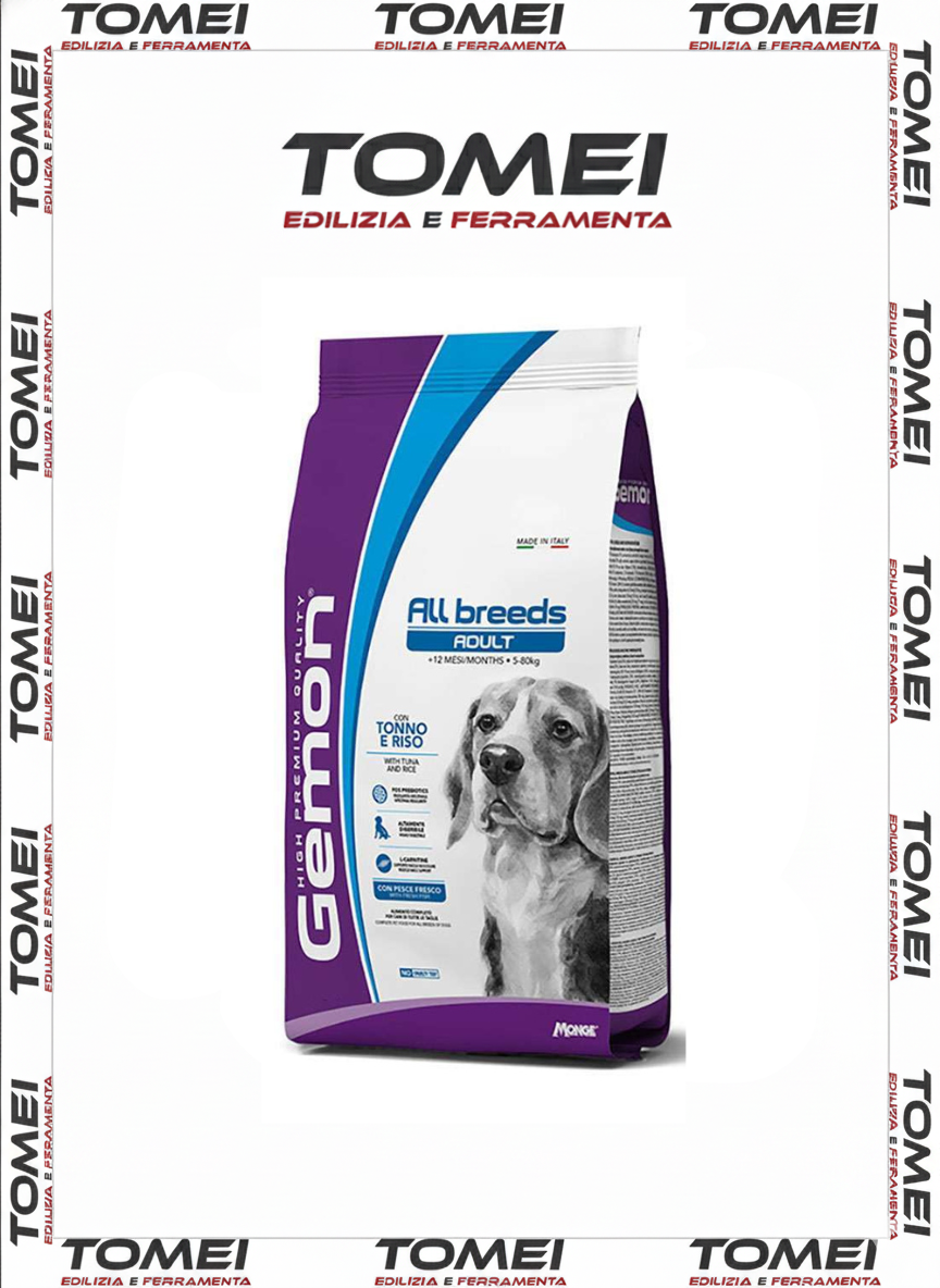 Monge Gemon Medium Adult tonno e riso 15 kg - 1 / 2 / 3 sacchi Crocchette x cane