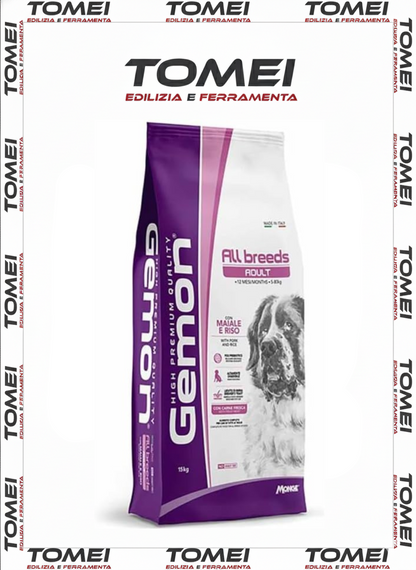 Monge Gemon All Breeds Adult Maiale e Riso 1 / 2 / 3 sacchi da 15 kg x cane