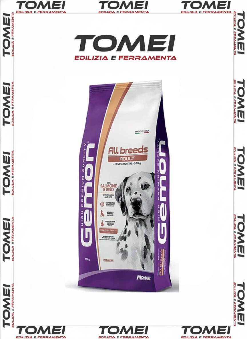 Monge Gemon All Breeds Adult Salmone e riso 1 / 2 / 3 sacchi da 15 kg x cane