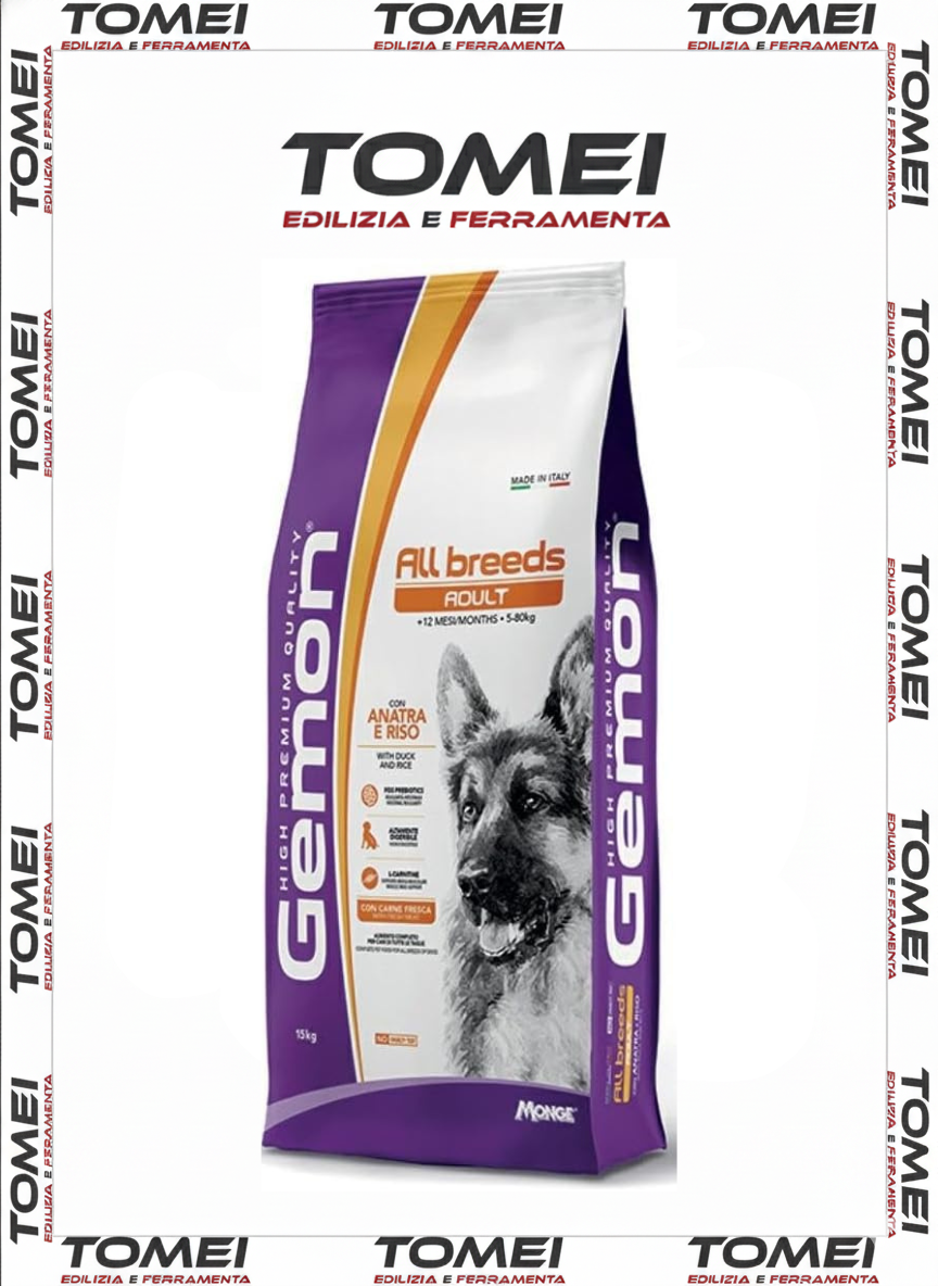 Monge Gemon All Breeds Adult Anatra e Riso 1 / 2 / 3 sacchi da 15 kg x cane