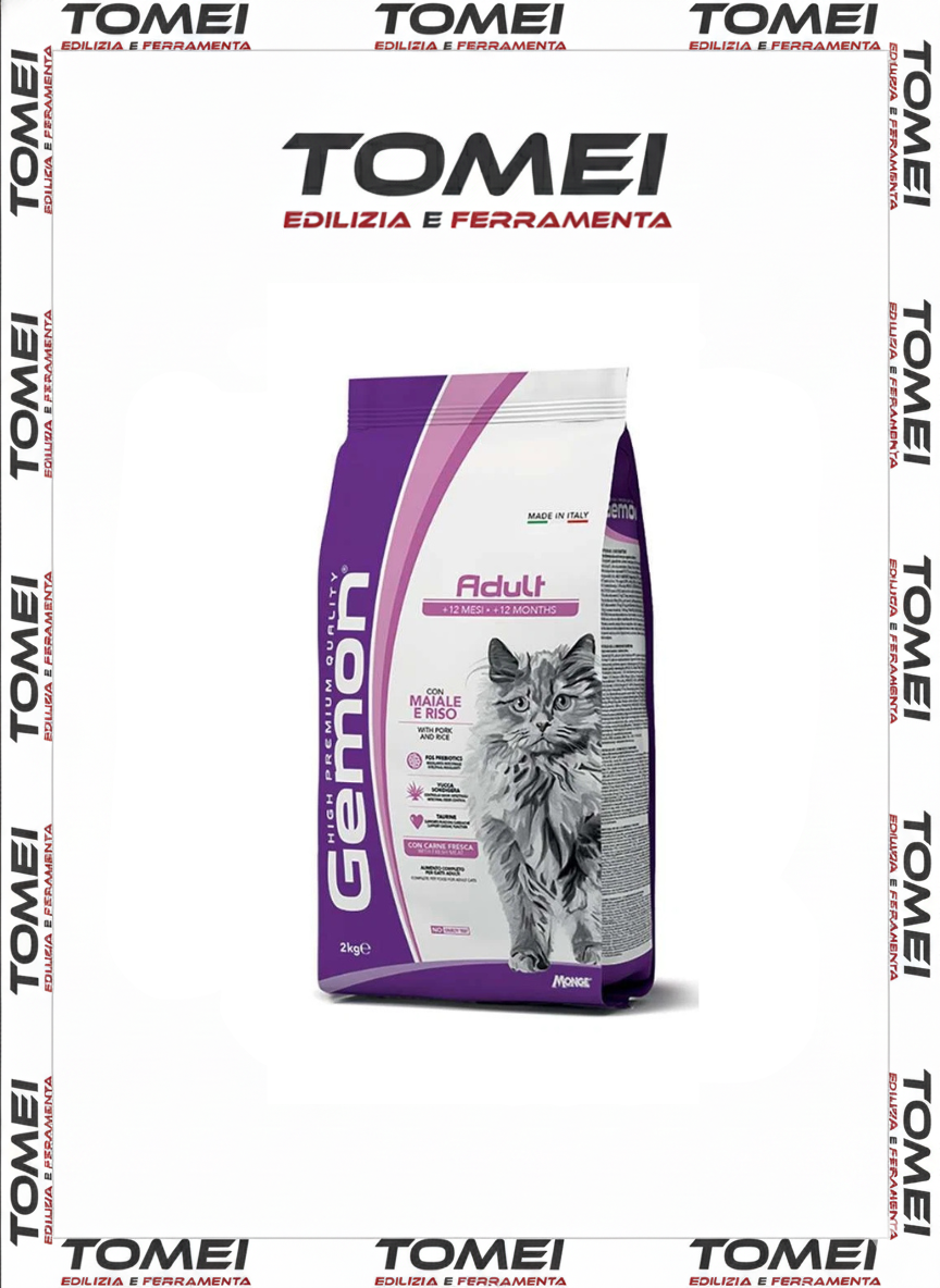 Monge Gemon gatto adult maiale e riso 2 kg crocchette per gatti adulti