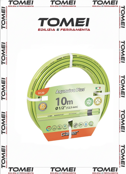 Tubo da giardino Irrigazione 1/2" 10 MT  Aquaviva Plus Giardino Orto CLABER 9120