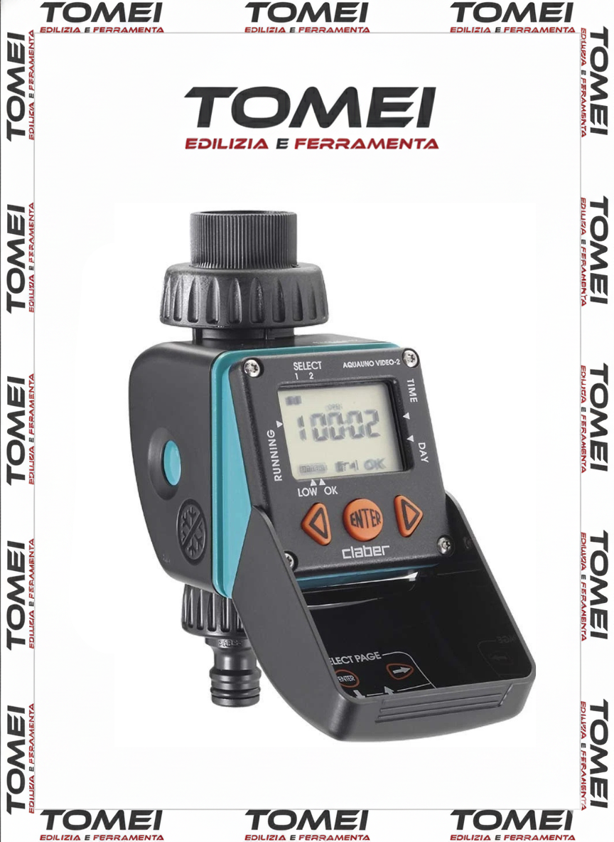 CLABER 8428  programmatore AQUAUNO mod. VIDEO 2 centralina irrigazione giardino