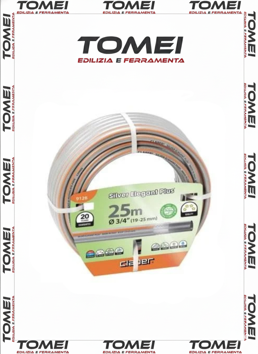 Claber tubo da giardino  silver elegant plus tubo retinato da 3/4 25 m cod. 9128