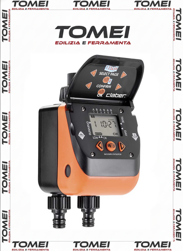 CLABER 8410 CENTRALINA/PROGRAMMATORE AQUADUE DUPLO IRRIGAZIONE GIARDINO 2 VIE