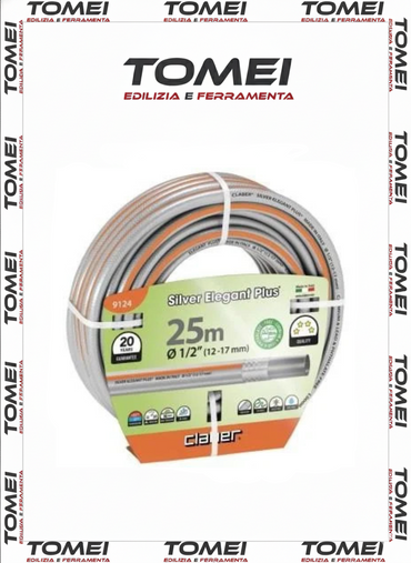 Claber silver elegant plus tubo retinato da 1/2 25 m cod. 9124 tubo da giardino