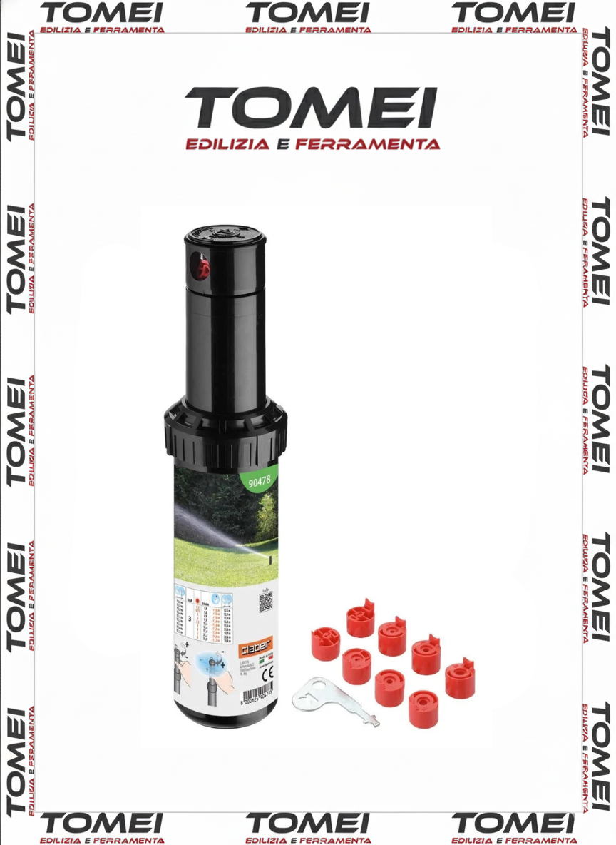 CLABER 90478 IRRIGATORE A TURBINA DI GRANDE GITTATA 670mq IRRIGAZIONE GIARDINO