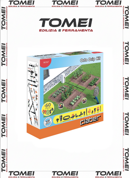 CLABER 90767 ORTO DRIP KIT PER ORTO X 60 PIANTE IRRIGAZIONE A GOCCIA ESPANDIBILE