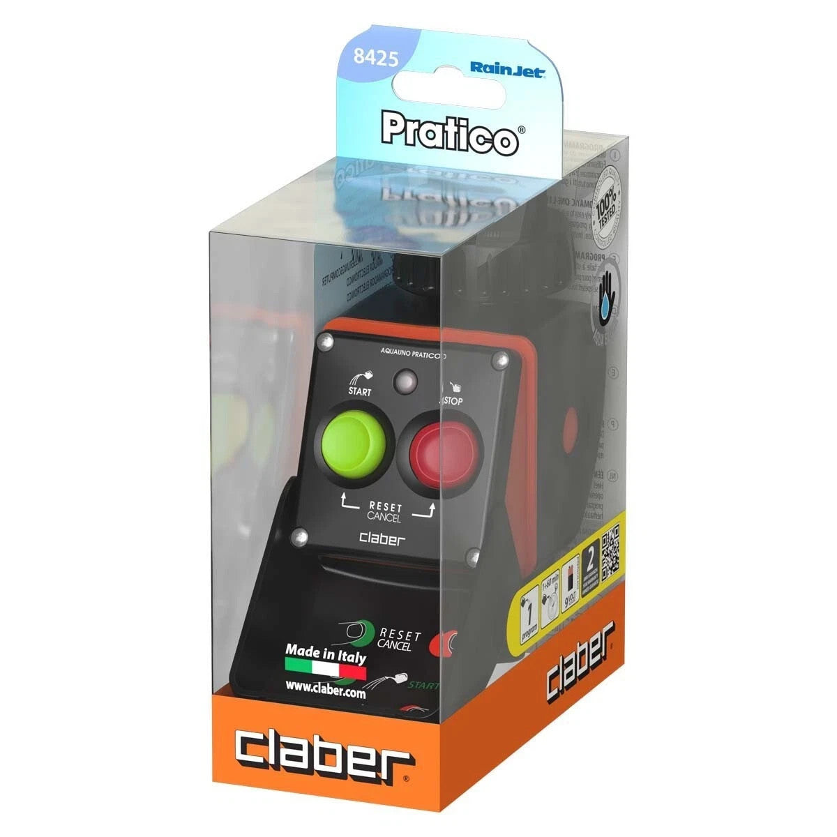 Claber Aquauno Pratico Programmatore a Rubinetto Automatico - 8425 irrigazione