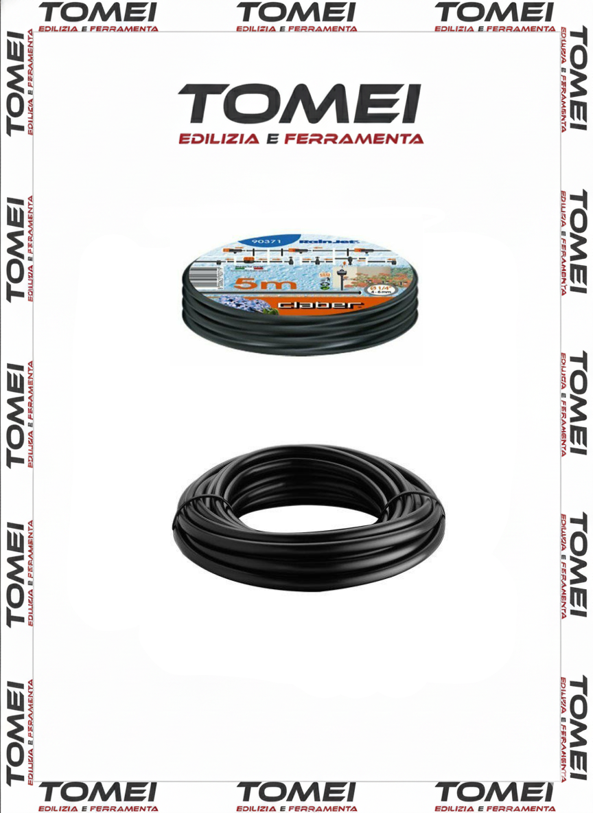 CLABER 90371 TUBO CAPILLARE 5 MT IRRIGAZIONE A GOCCIA TERRAZZO VASI GIARDINO