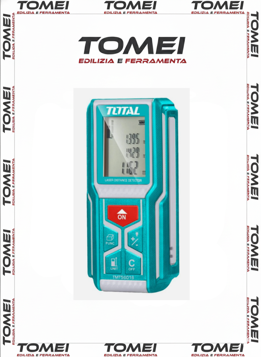 Distanziometro metro laser Total TMT56016 60 metri area volume altezza