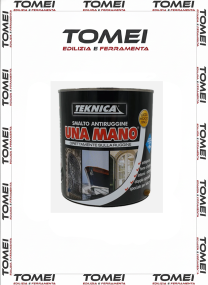 Smalto antiruggine Opaco Testa di moro UNA MANO 750 ml TEKNICA Direttamente sulla ruggine