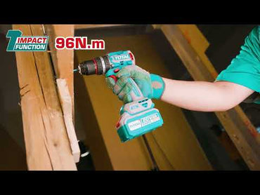 Trapano avvitatore Total P20S a percussione brushless 20V 96Nm batterie 4.0Ah